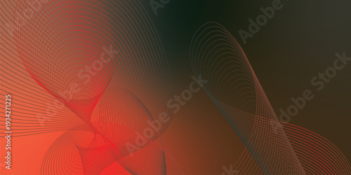 Vibrant red and green grainy backdrop featuring flowing mesh curves and luminous blurred gradient light on black, ideal for modern poster and banner design