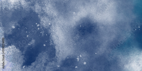 Star field in galaxy space with nebula, abstract watercolor digital art painting for texture background. vibrant blue cosmic . Softly blended abstract blue watercolor background with subtle texture. 
