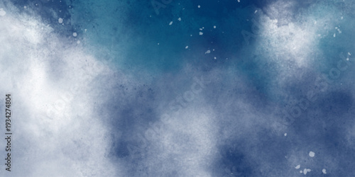 Star field in galaxy space with nebula, abstract watercolor digital art painting for texture background. vibrant blue cosmic . Softly blended abstract blue watercolor background with subtle texture. 