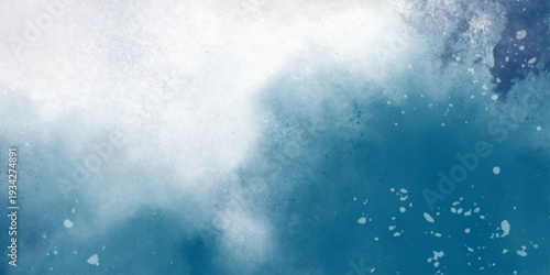 Star field in galaxy space with nebula, abstract watercolor digital art painting for texture background. vibrant blue cosmic . Softly blended abstract blue watercolor background with subtle texture. 