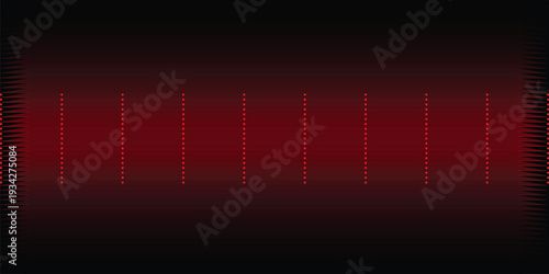 3D Industrial Ruby Red Cooling Fin Hardware with Heavy Tapered Detail and Black Fade