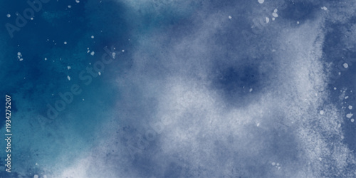 Star field in galaxy space with nebula, abstract watercolor digital art painting for texture background. vibrant blue cosmic . Softly blended abstract blue watercolor background with subtle texture. 