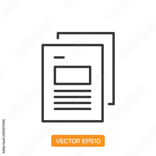 Document line icons- Mini collection and editable stroke series icon