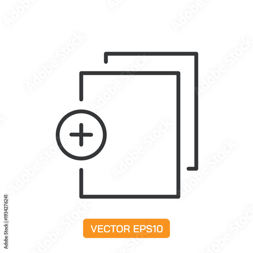 Document line icons- Mini collection and editable stroke series icon