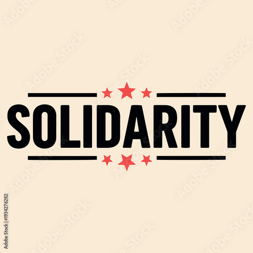 Bold Solidarity Red Stars Graphic