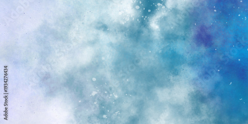 Star field in galaxy space with nebula, abstract watercolor digital art painting for texture background. vibrant blue cosmic . Softly blended abstract blue watercolor background with subtle texture. 