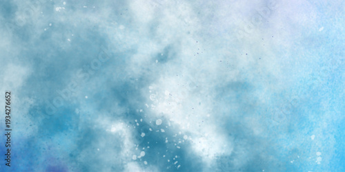 Star field in galaxy space with nebula, abstract watercolor digital art painting for texture background. vibrant blue cosmic . Softly blended abstract blue watercolor background with subtle texture. 