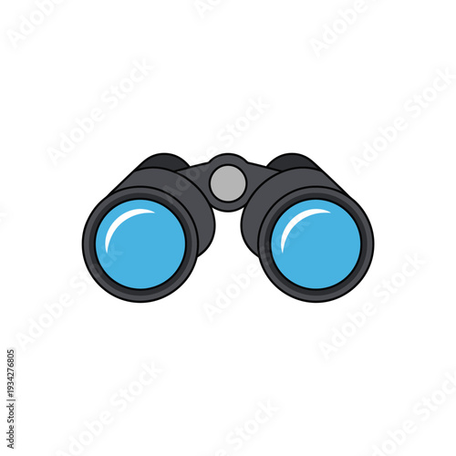 Binoculars with blue lenses