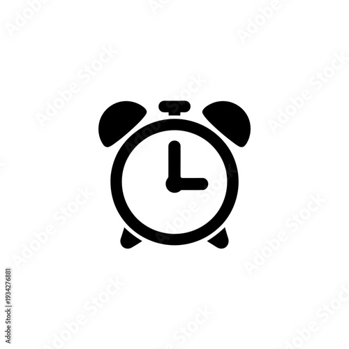 black alarm clock icon