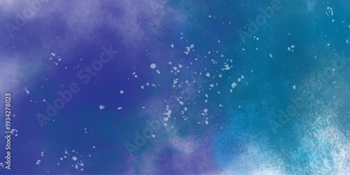 Star field in galaxy space with nebula, abstract watercolor digital art painting for texture background. vibrant blue cosmic . Softly blended abstract blue watercolor background with subtle texture. 