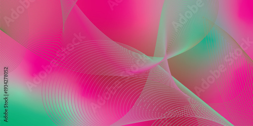 Abstract flowing wave background with smooth green and red gradient blend, soft mesh curves, vibrant modern design, dynamic layered lines, elegant fluid shapes, high resolution digital backdrop 