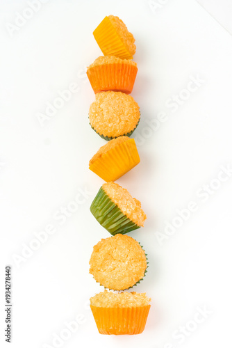 Crispy Coconut Macaroons On White