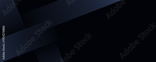 Modern black dark blue white abstract background. Minimal. Color gradient. Web banner. Geometric shape. 3d effect. Lines stripes triangles. Design. Futuristic. Metal metallic effect. Luxury. Premium.