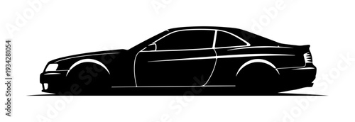 Modern Sports Car Front Silhouette