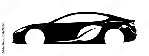 Modern Sports Car Front Silhouette