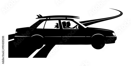 Modern Sports Car Front Silhouette