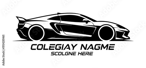 Modern Sports Car Front Silhouette