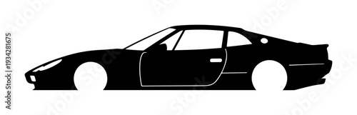 Modern Sports Car Front Silhouette