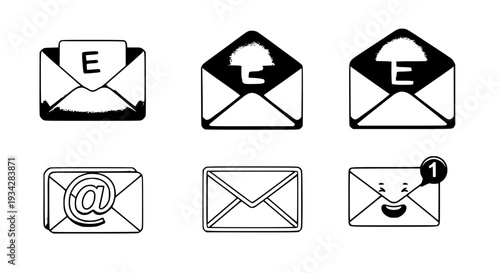 Envelopes icon set with various designs and symbols perfectly featuring envelope, email, letter with mail and