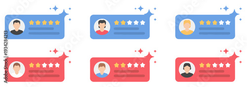 online customer feedback icon set