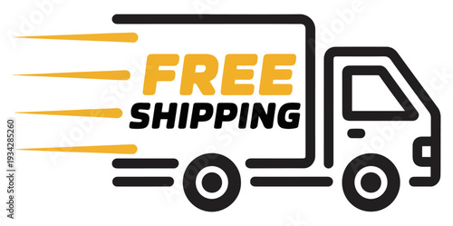 fast delivery truck shipping icon