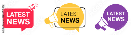 latest news megaphone banner icon
