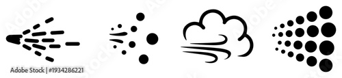 spray nozzle icon set vector