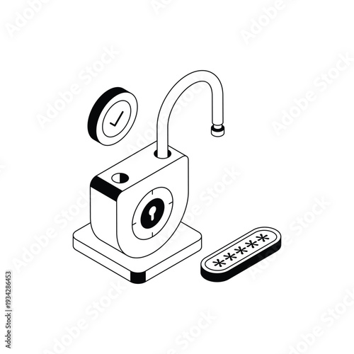 Secure Padlock with Timer Verification and Numeric Keypad.
