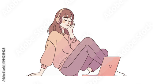 vector illustration of a entrepreneur sitting on floor relax after work