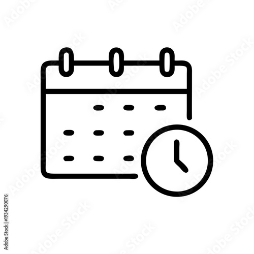 Calendar appointment schedule event time management reminder date planning icon vector illustration