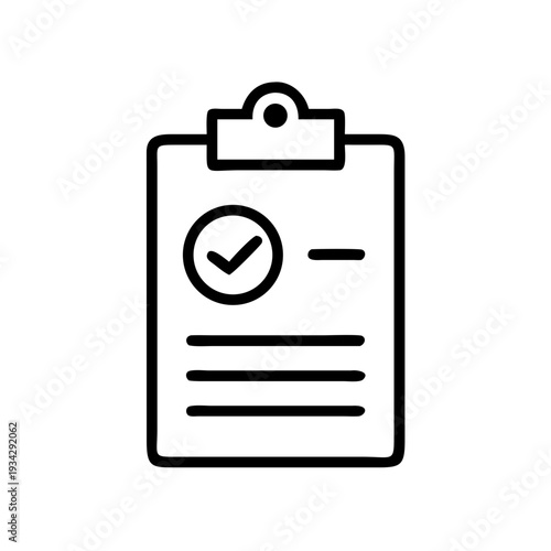 Checklist clipboard icon vector illustration for task management and project planning and approved list