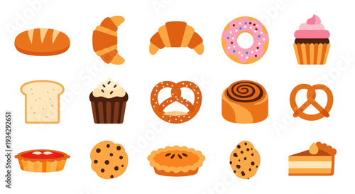 Bakery items illustration