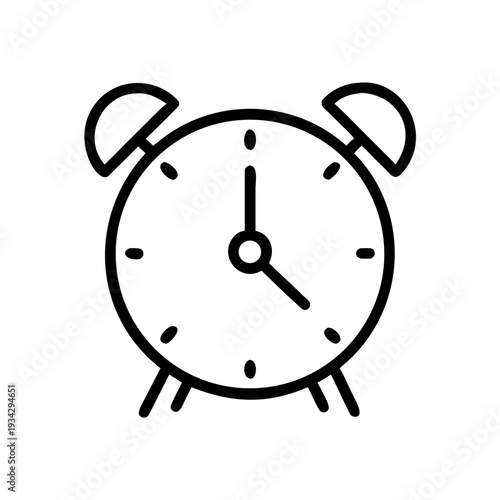 Alarm clock time wake up reminder schedule deadline appointment hour minute second vector icon outline 