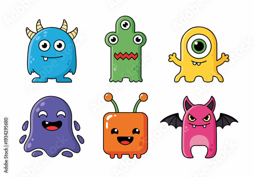 Cute purple one-eyed spiky monster standing proudly on soft blue background looking curious and adorable.