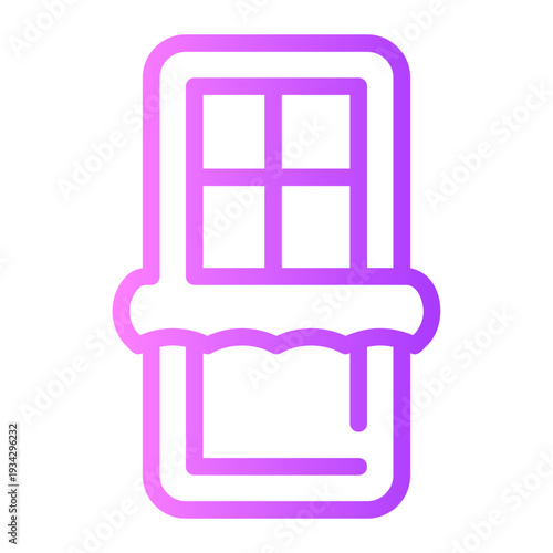 chocolate bar gradient icon