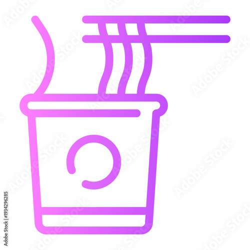 noodles cup gradient icon