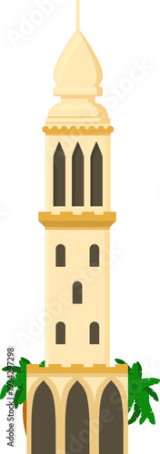 Islamic minaret tower symbolizing Middle Eastern architecture and religion