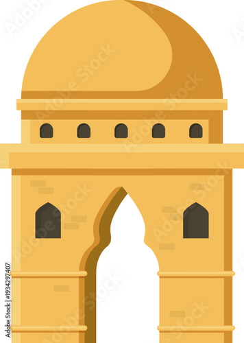 India Gate historic building representing architecture of Delhi