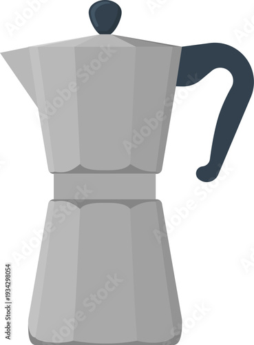 Moka pot creating homemade espresso coffee