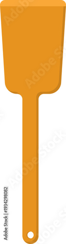 Orange kitchen spatula flat design vector illustration