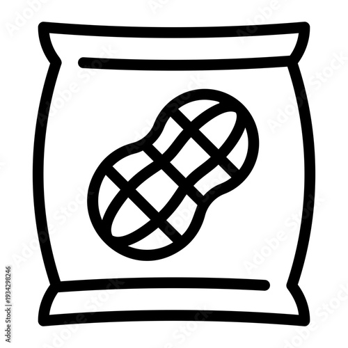 peanut line icon