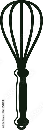 Whisk cooking utensil vector graphic for kitchen design