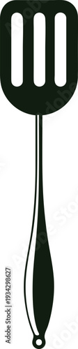 Slotted spatula kitchen utensil for cooking food
