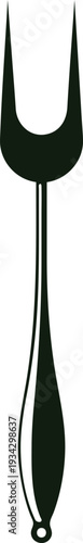 Carving fork icon representing kitchen utensil for cooking