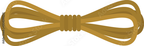 Bundled brown rope knot creating strong connection