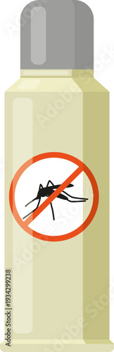 Mosquito repellent spray bottle preventing insect bites