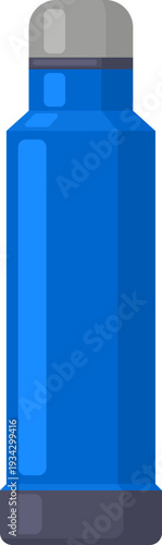 Blue water bottle keeping drinks hot or cold