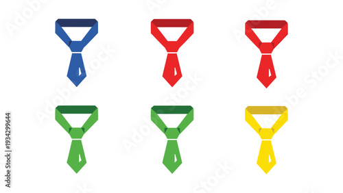 Colorful necktie designs arranged in a visually appealing grid layout