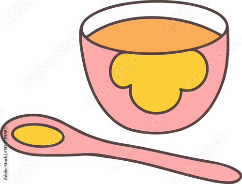 Baby food bowl with spoon for infant feeding