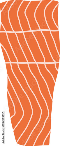 Salmon fillet illustration representing healthy seafood cooking